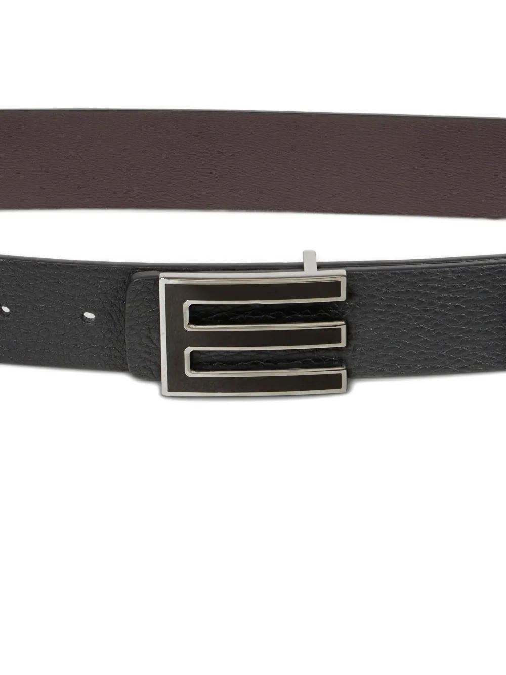 ETRO Omkeerbare leren riem Zwart