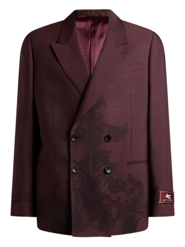 ETRO ペイズリーダブルジャケット | グレー | FARFETCH JP