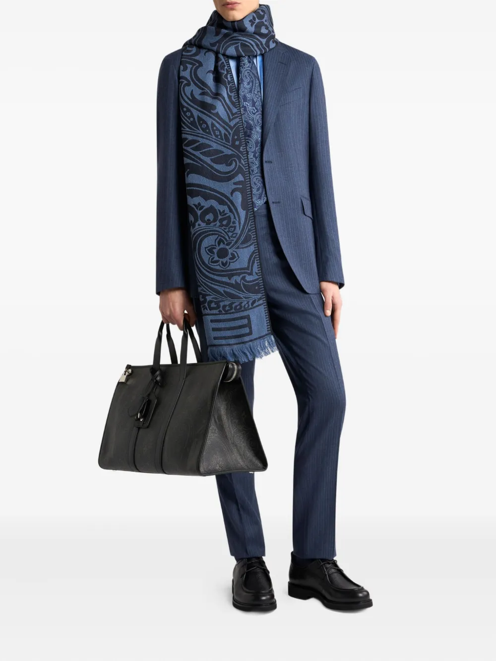 ETRO Pak met krijtstreep Blauw