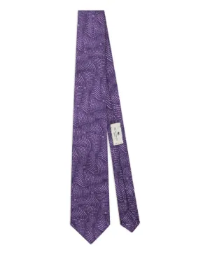 ETRO ペイズリーストライプ シルクネクタイ | パープル | FARFETCH JP