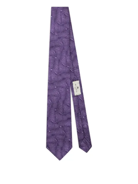 ETRO wave-pattern silk tie