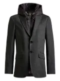 ETRO herringbone detachable-hood blazer - Grey