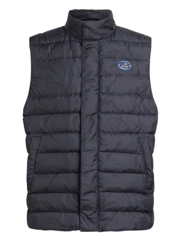 Etro Paisley-pattern Padded Gilet in Blue
