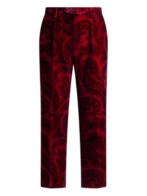 ETRO paisley-jacquard velvet trousers