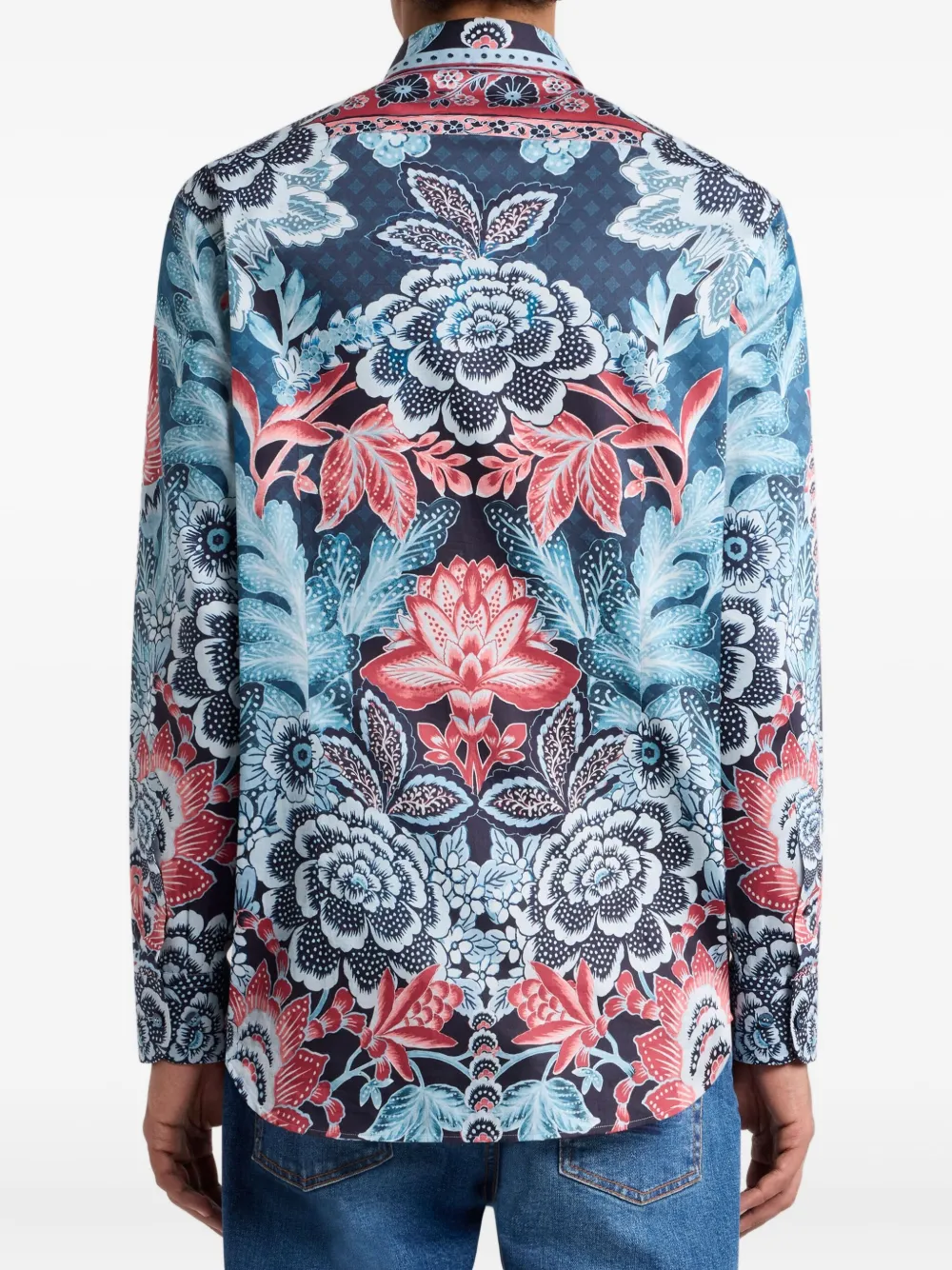 ETRO Overhemd met bloemenprint Blauw