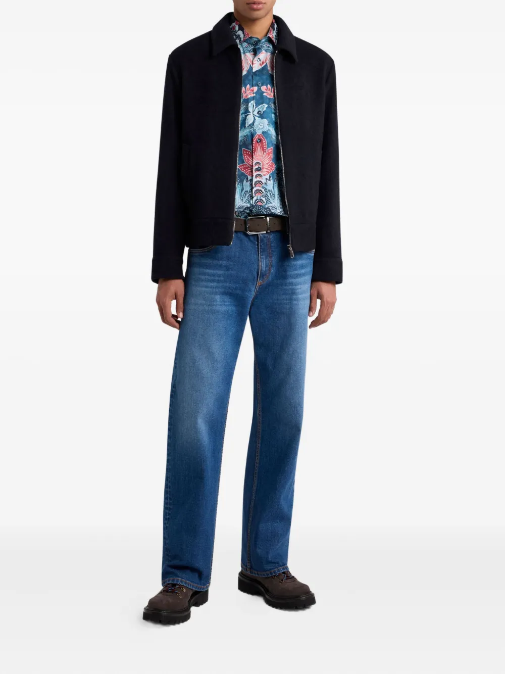 ETRO Overhemd met bloemenprint Blauw