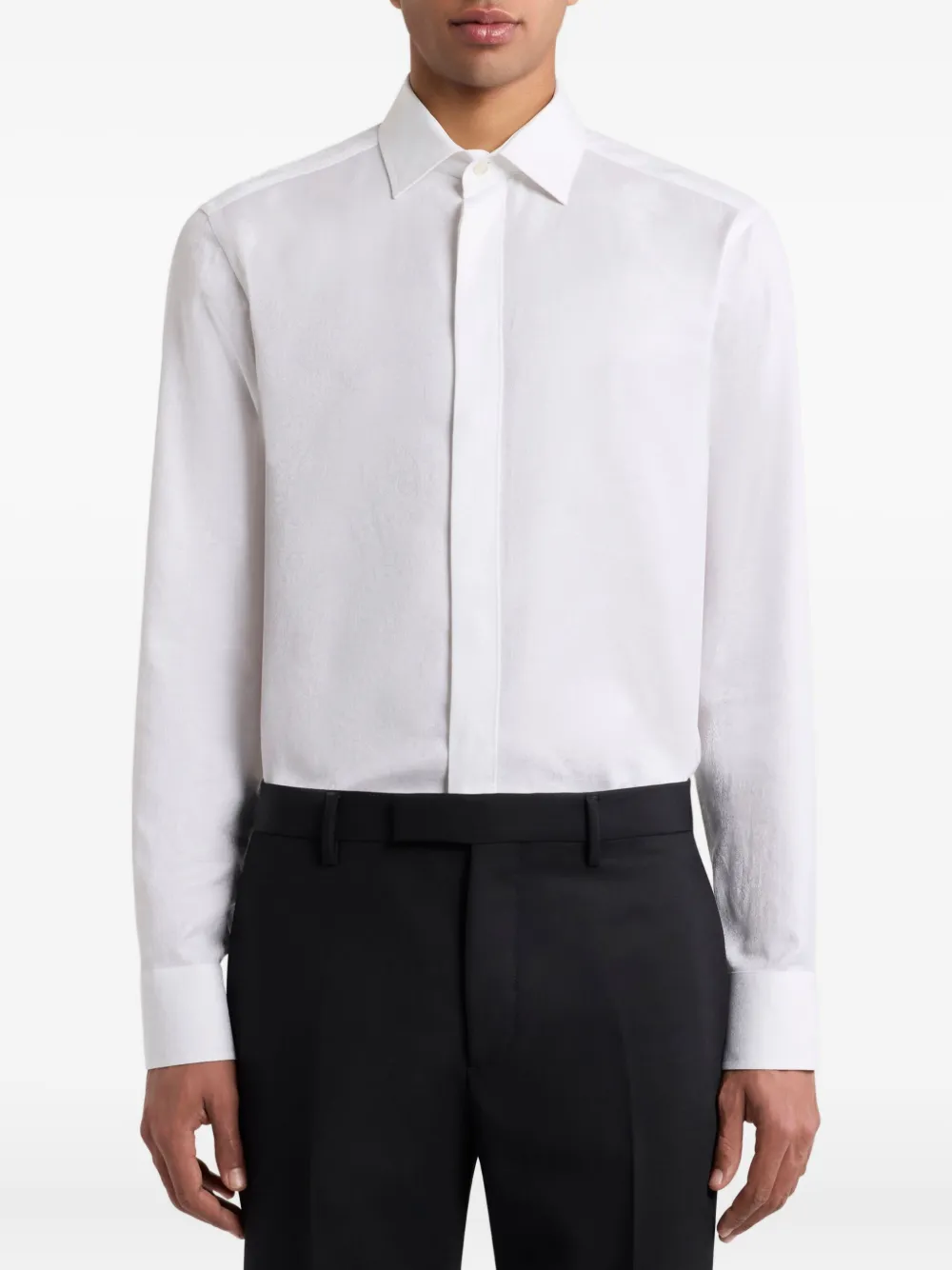 ETRO Overhemd met paisley-jacquard en lange mouwen Wit