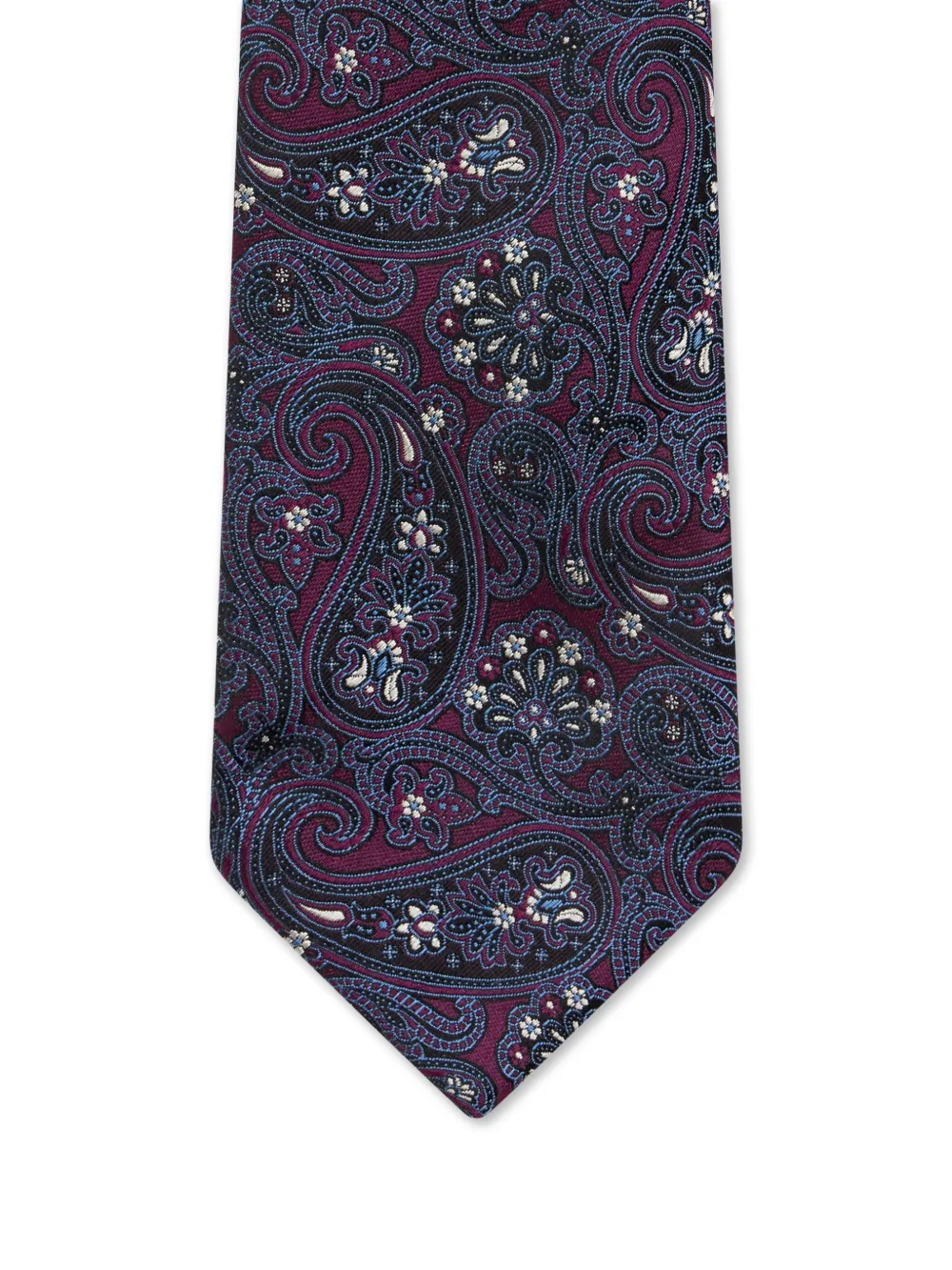 ETRO Gestreepte zijden stropdas met paisley-print - Paars