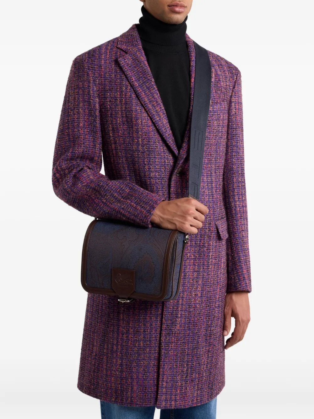 ETRO Schoudertas met paisley-jacquard Blauw
