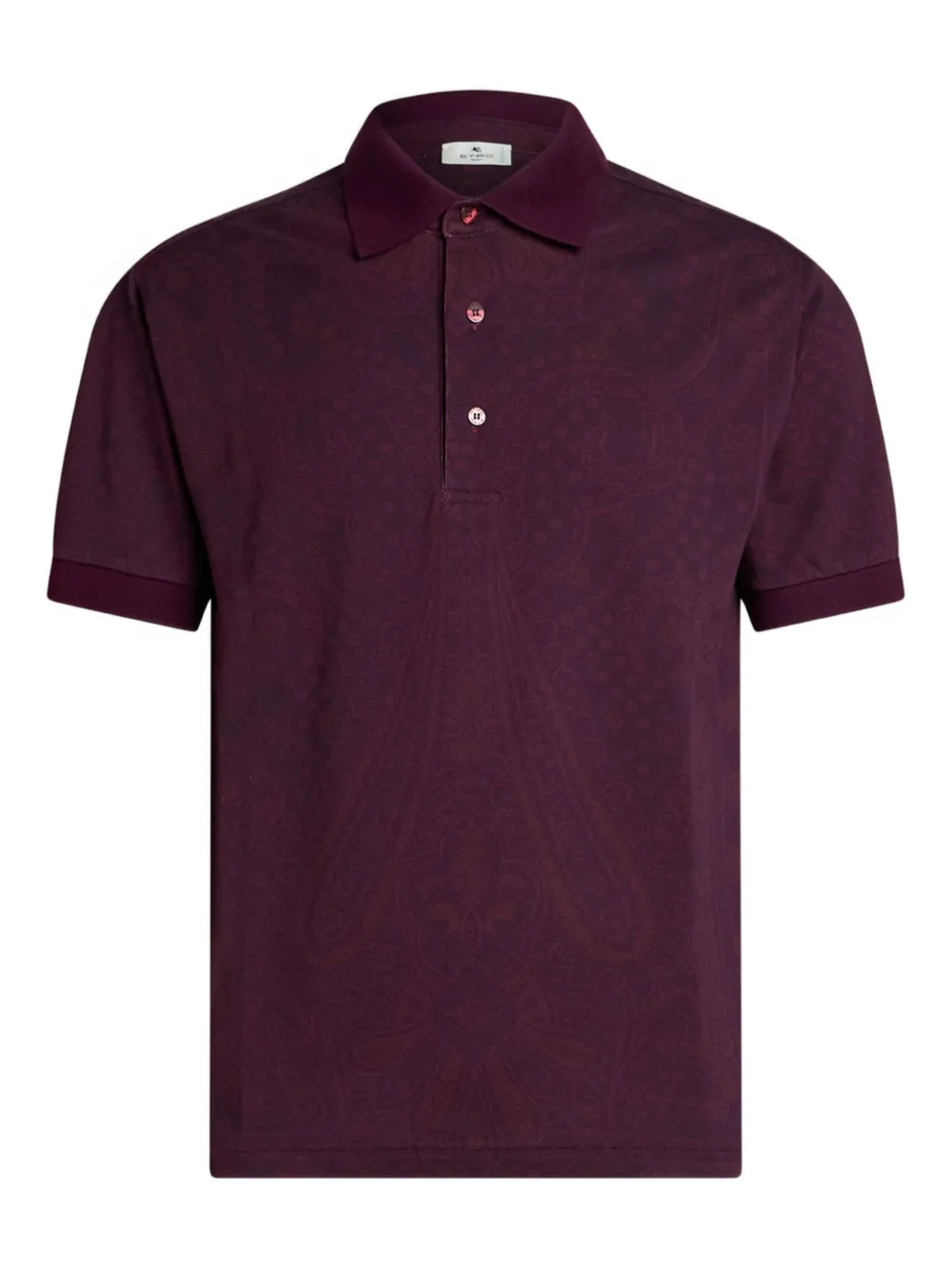 ETRO paisley-cotton polo shirt | Red | Image 1
