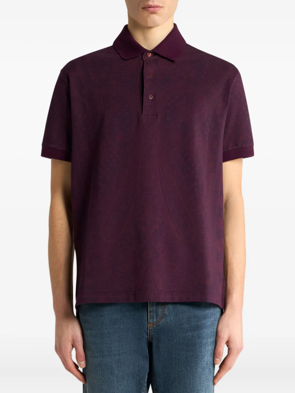 ETRO paisley-cotton polo shirt - Paars