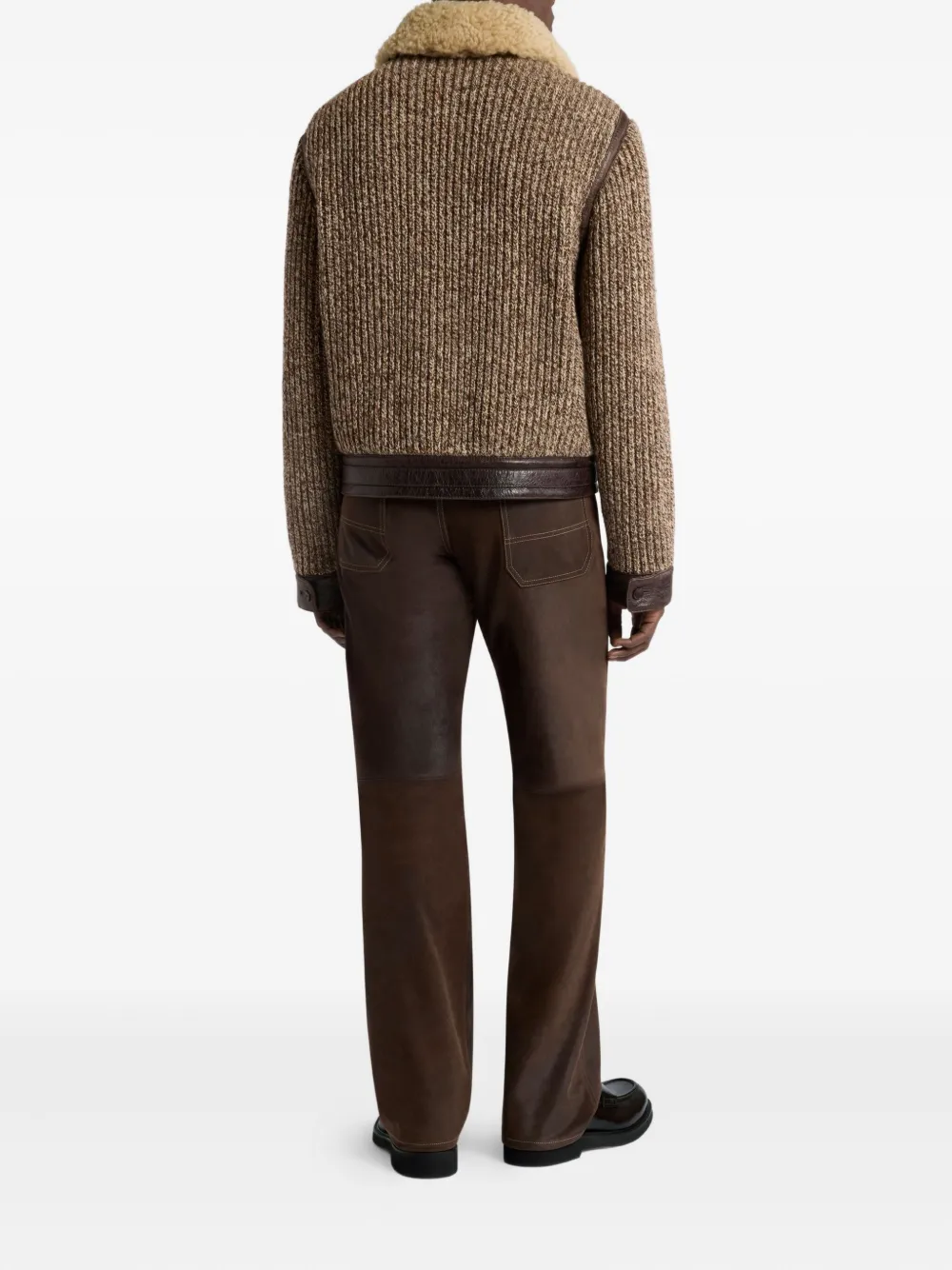 ETRO Lammy jack met gebreide mouwen Bruin