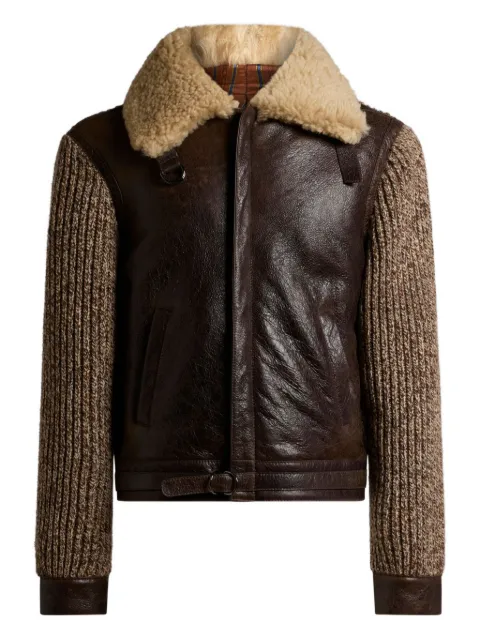 ETRO shearling knit-sleeve jacket