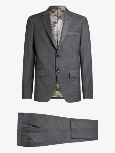 ETRO traje con motivo de cuadros