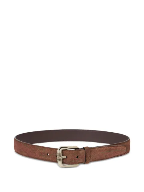 ETRO ceinture en daim à motif cachemire
