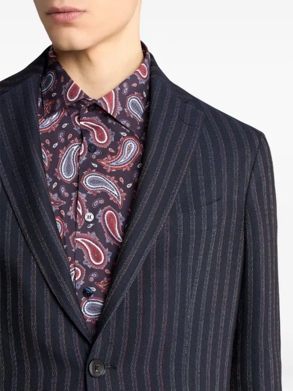 ETRO ストライプ スーツ | ブラック | FARFETCH JP