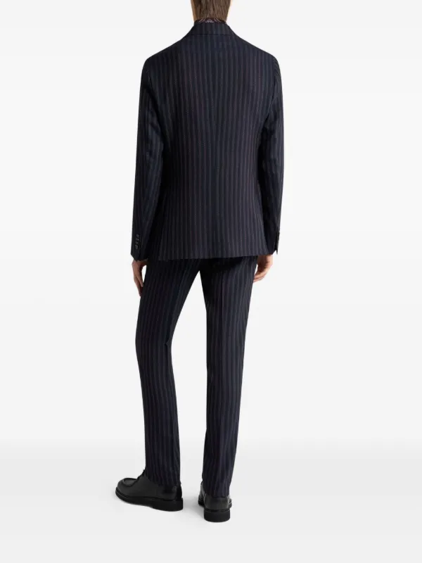 【良品】エトロ ストライプスーツ 44 ETRO ストライプ スーツ | ブラック | FARFETCH JP