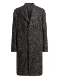 ETRO jacquard single-breasted coat - Grey