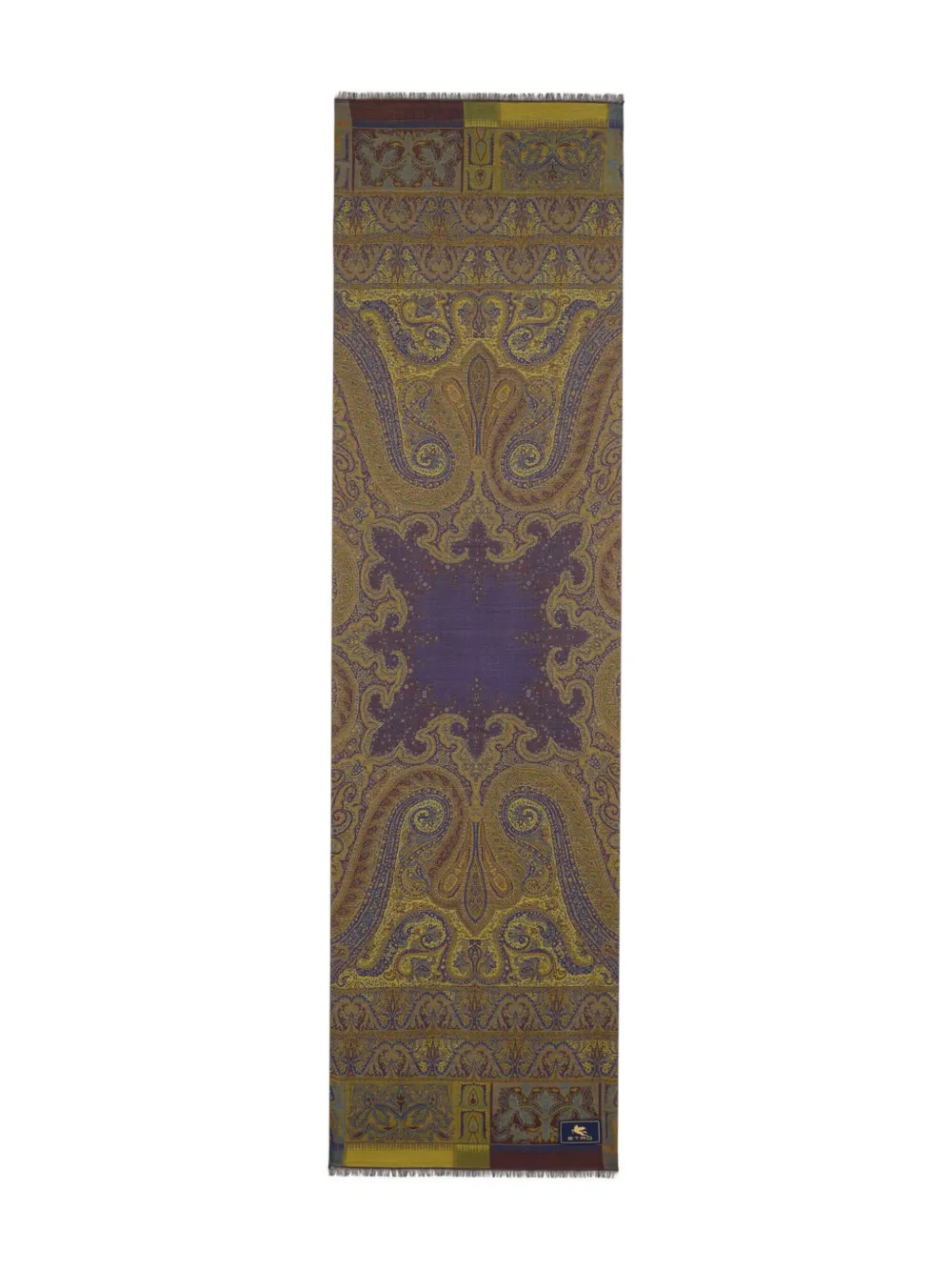 Etro Paisley Jacquard Scarf In Green