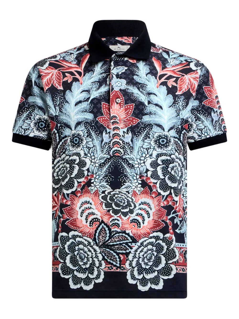 ETRO Poloshirt met bloemenprint Blauw