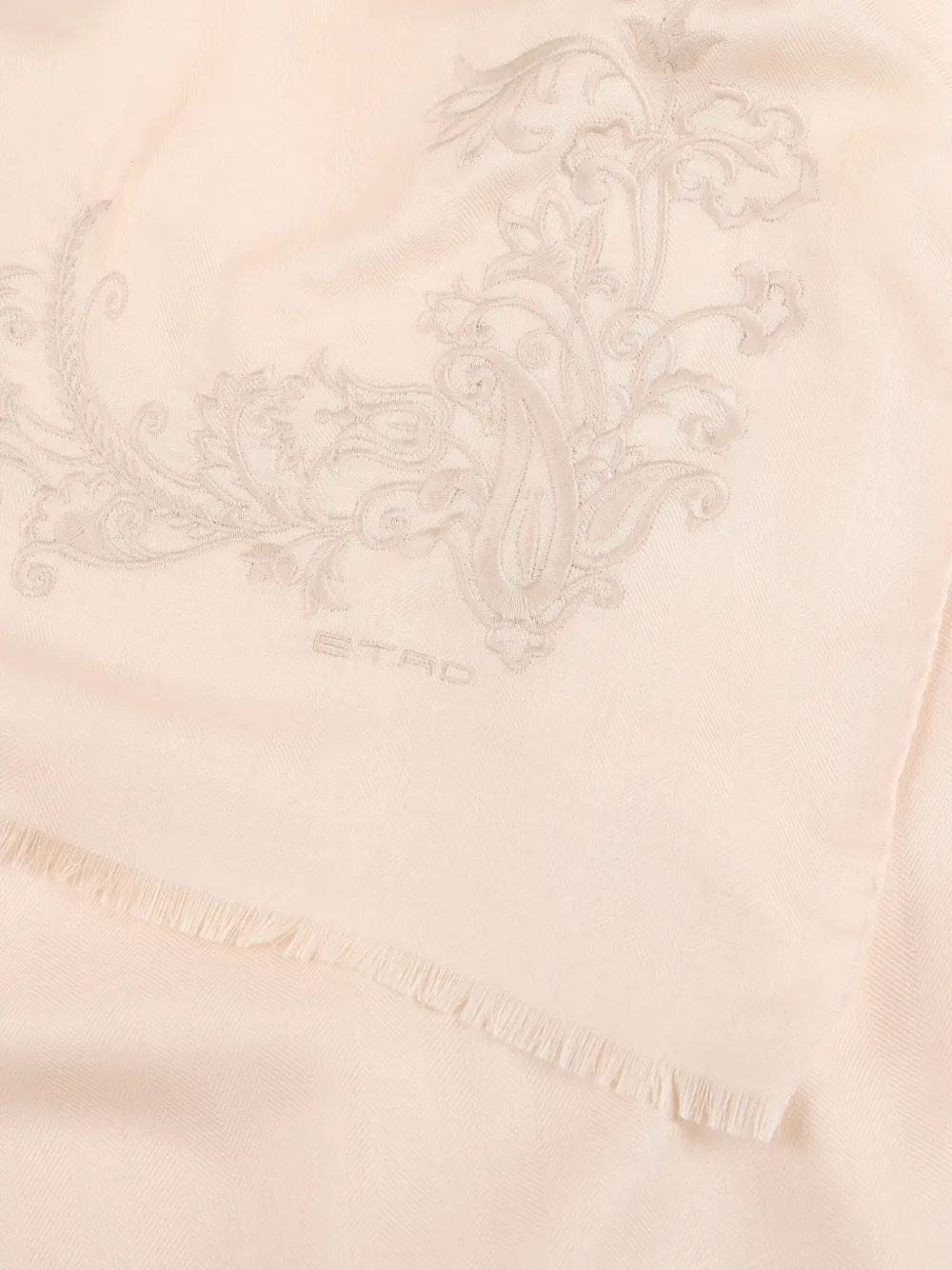 ETRO Sjaal met geborduurd paisley - Beige