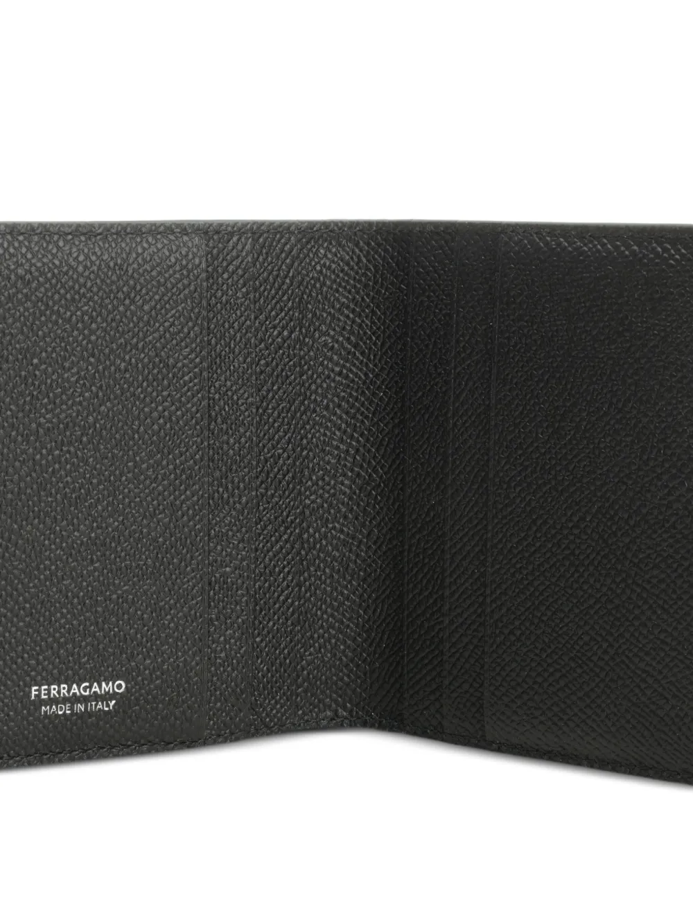 Ferragamo Pasjeshouder met Gancini reliëf Groen