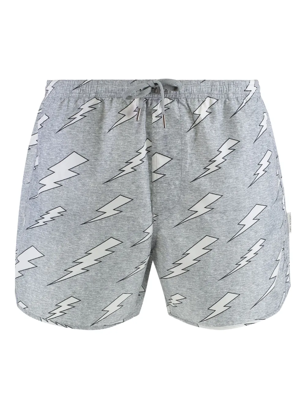 Neil Barrett Rain Bolts-print swim shorts Grijs