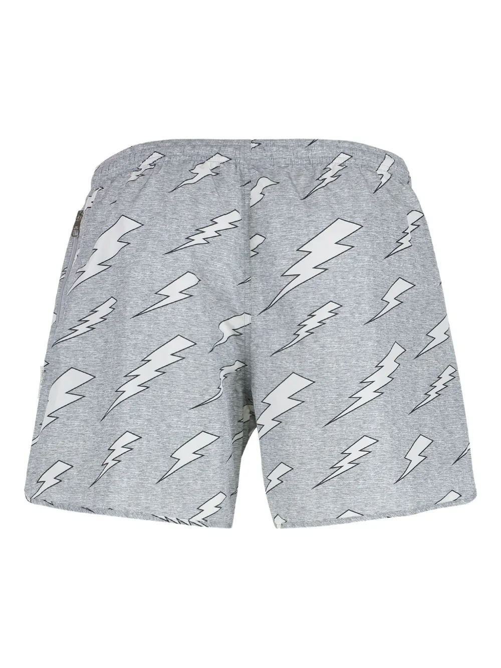 Neil Barrett Rain Bolts-print swim shorts Grijs