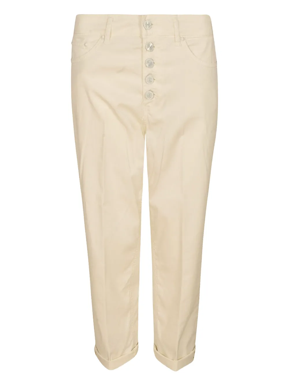 DONDUP button-fastening cropped trousers - ニュートラル DONDUP button-fastening cropped trousers - ニュートラル