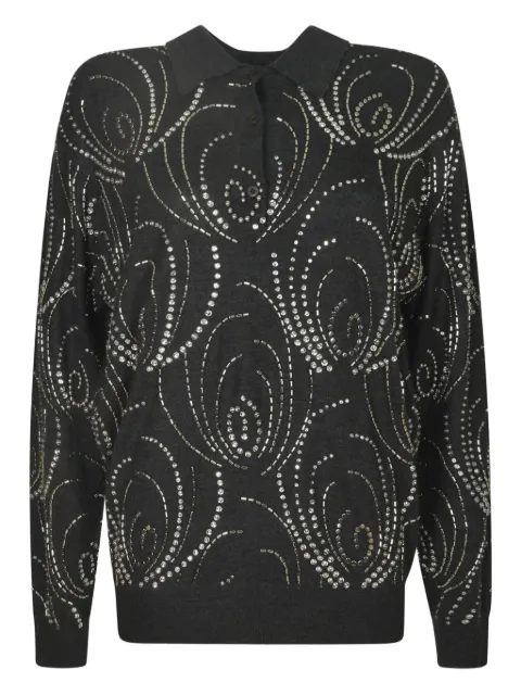 Prada crystal-embellished polo shirt