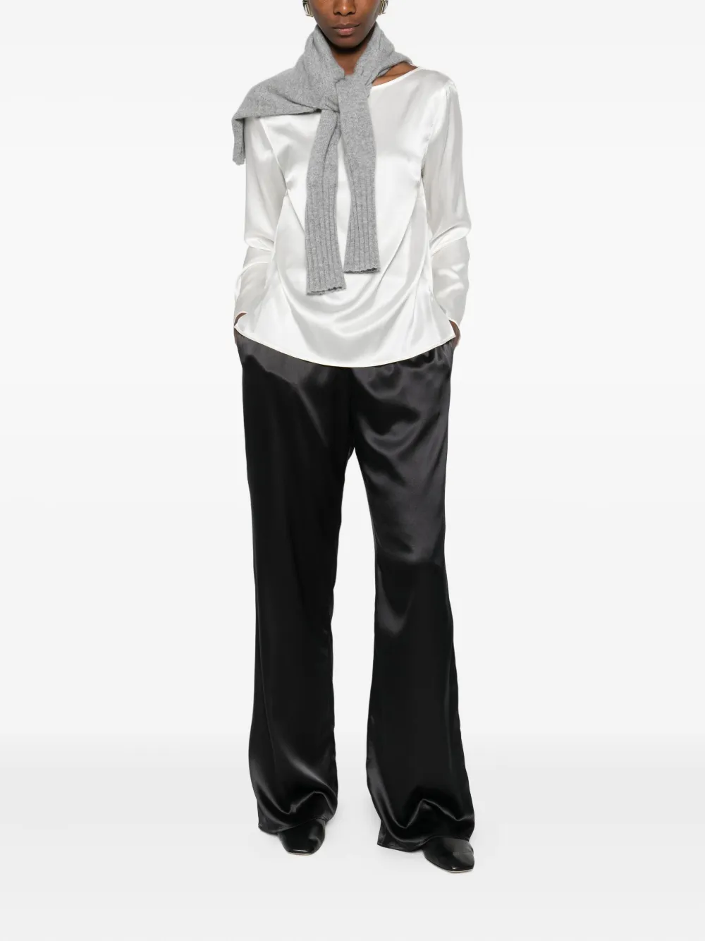 Purotatto long-sleeve blouse - Wit