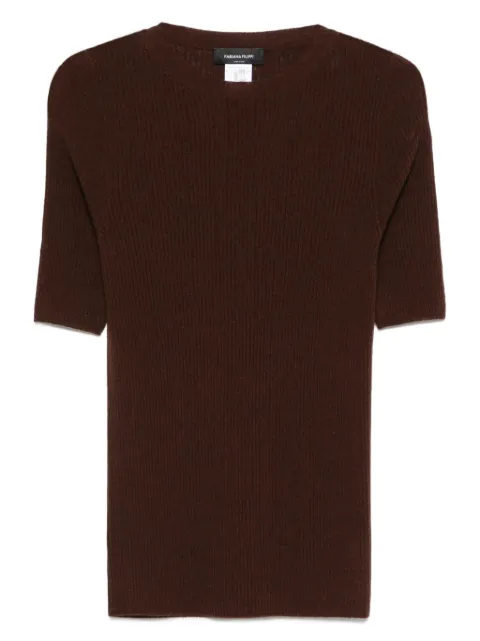 Fabiana Filippi ribbed short-sleeve top