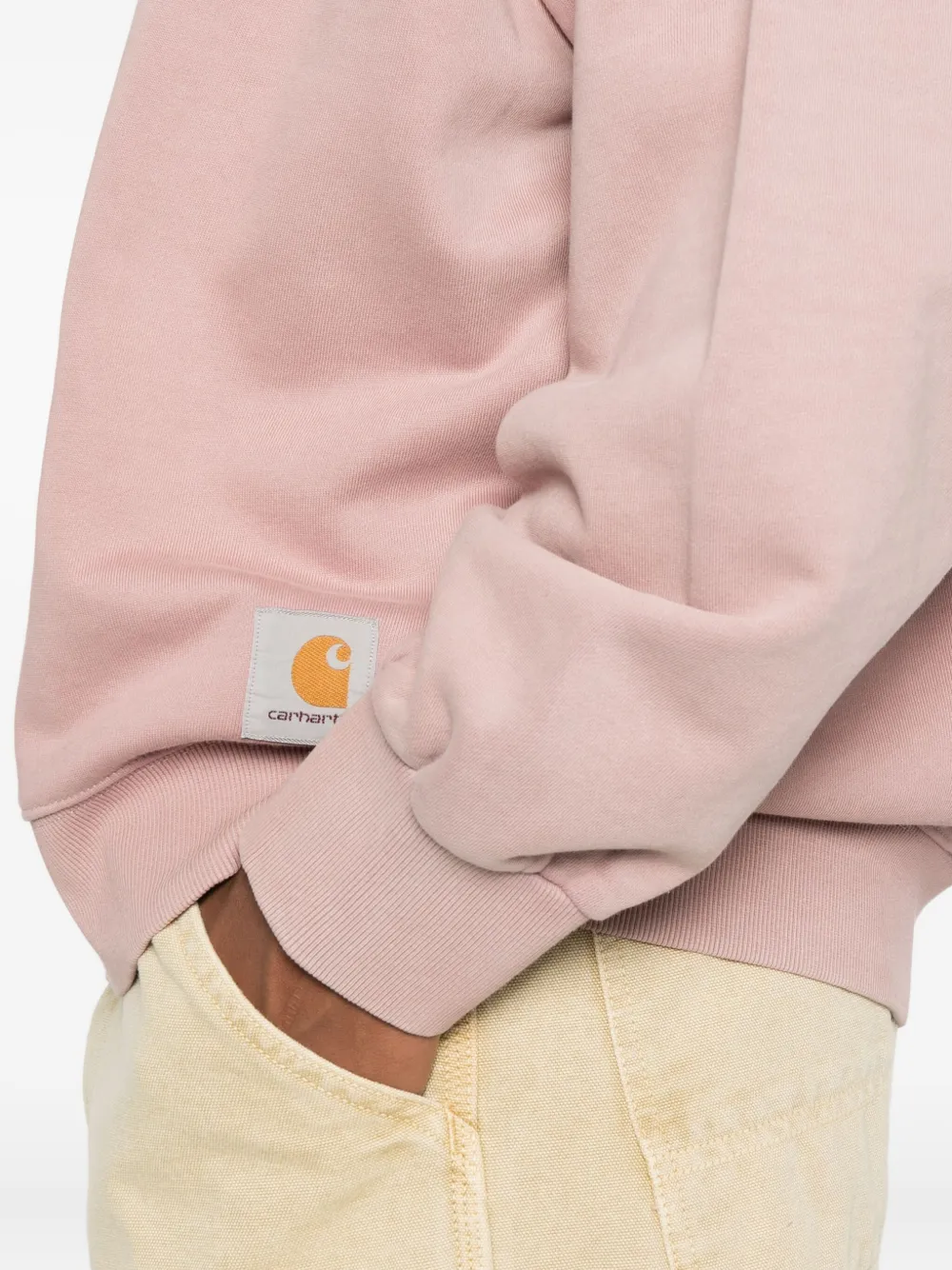 Carhartt WIP Hudson katoenen sweater met ronde hals Roze