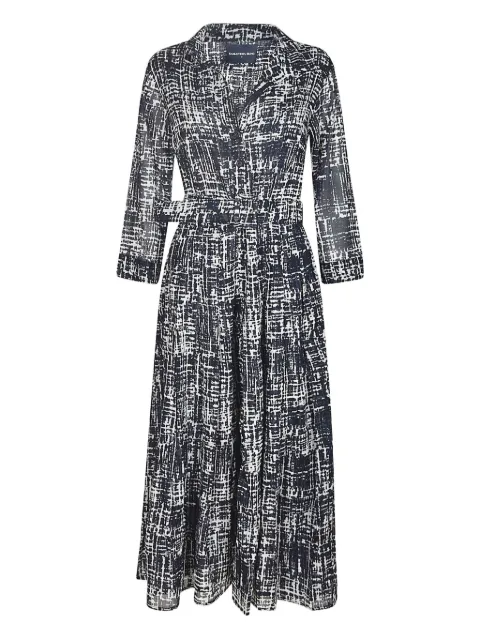 Samantha Sung Audrey belted abstract-print midi dress