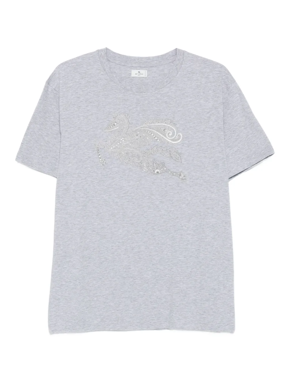 ETRO T-shirt verfraaid met vogel Grijs