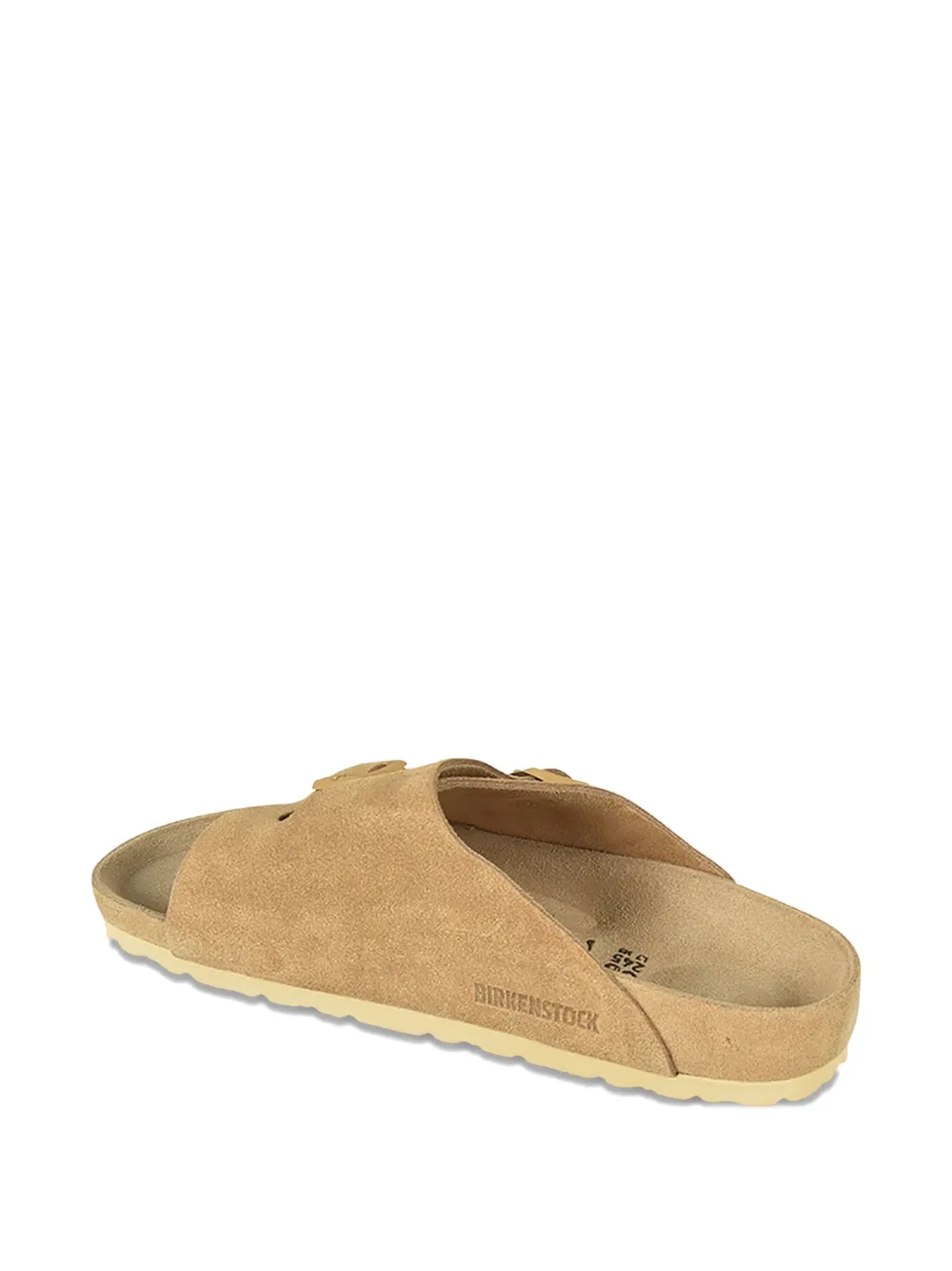 Birkenstock Zurich double-buckle suede sandals Neutrals