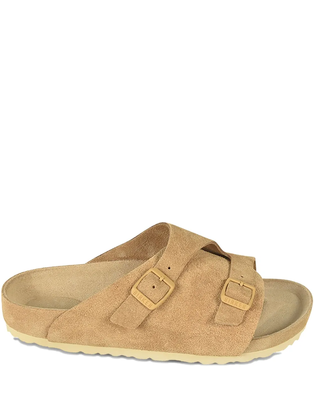 Birkenstock Zurich double-buckle suede sandals Neutrals