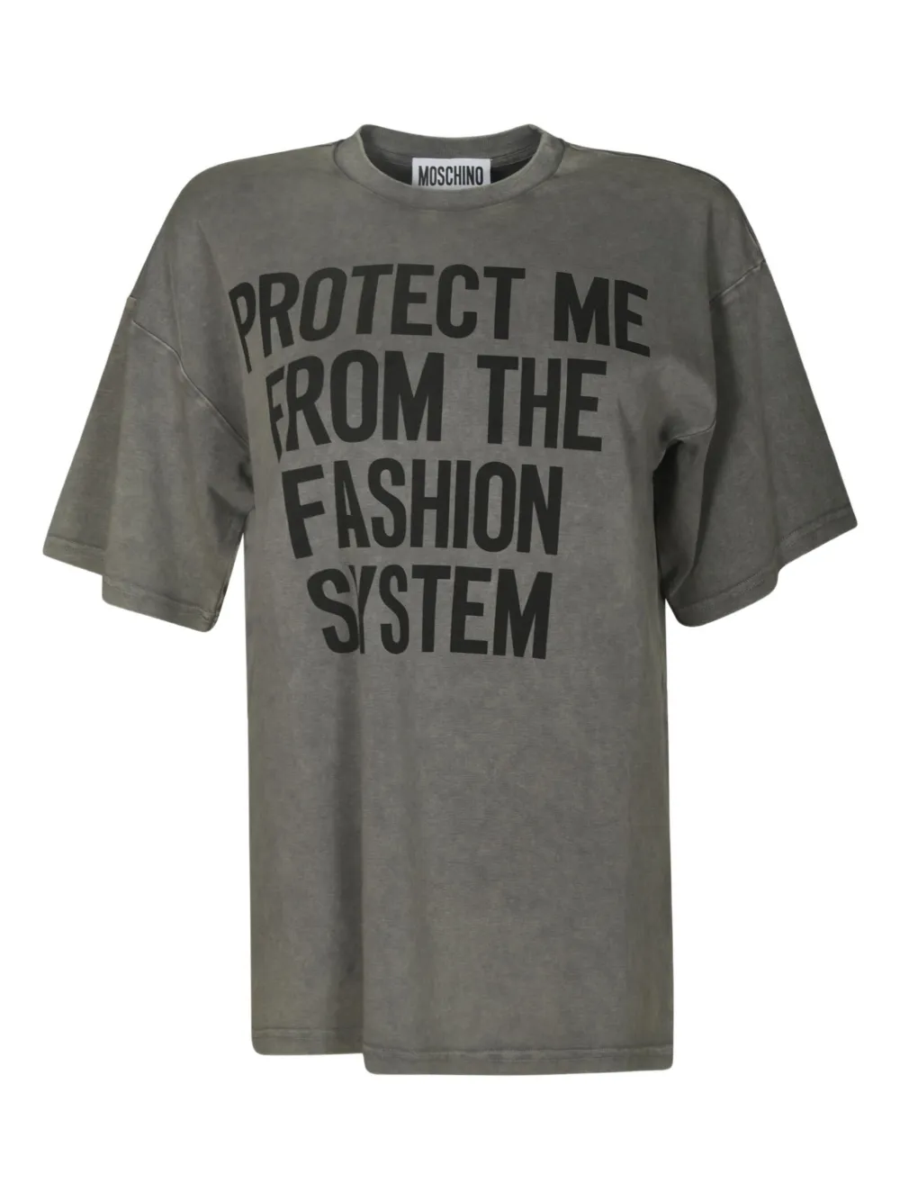 Moschino letter-print T-shirt Grijs