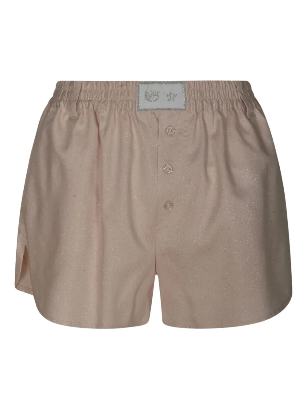 Chiara Ferragni button-placket shorts Beige
