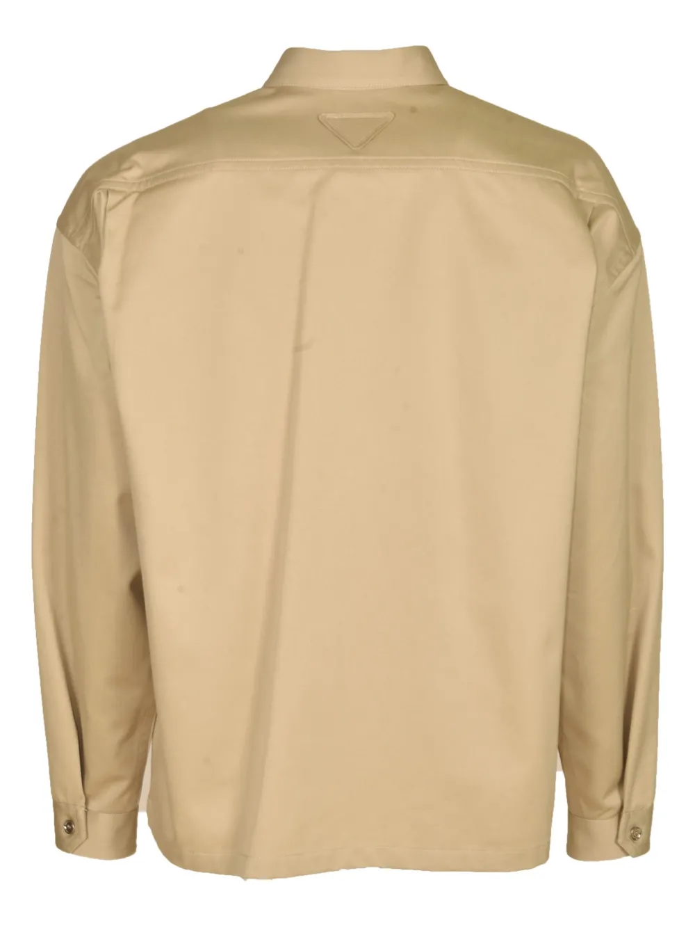 Prada double-pocket cotton shirt Beige