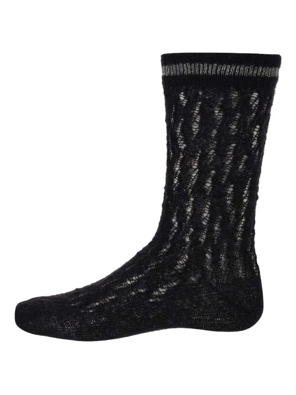 ALTO textured-knit socks - ブラック ALTO textured-knit socks - ブラック