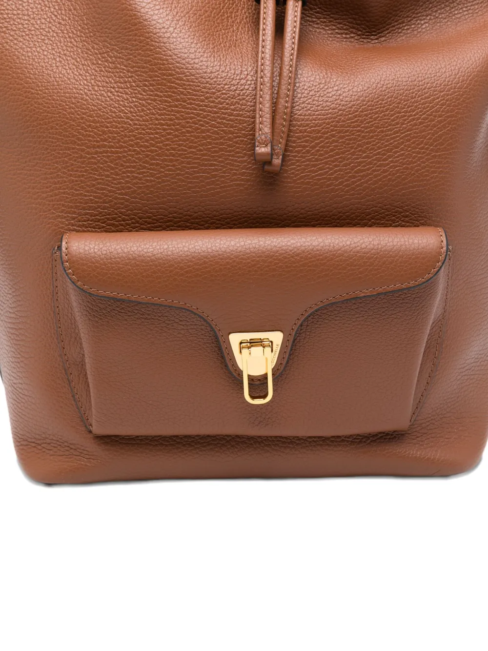 Coccinelle medium Beat Generation drawstring bucket bag Bruin