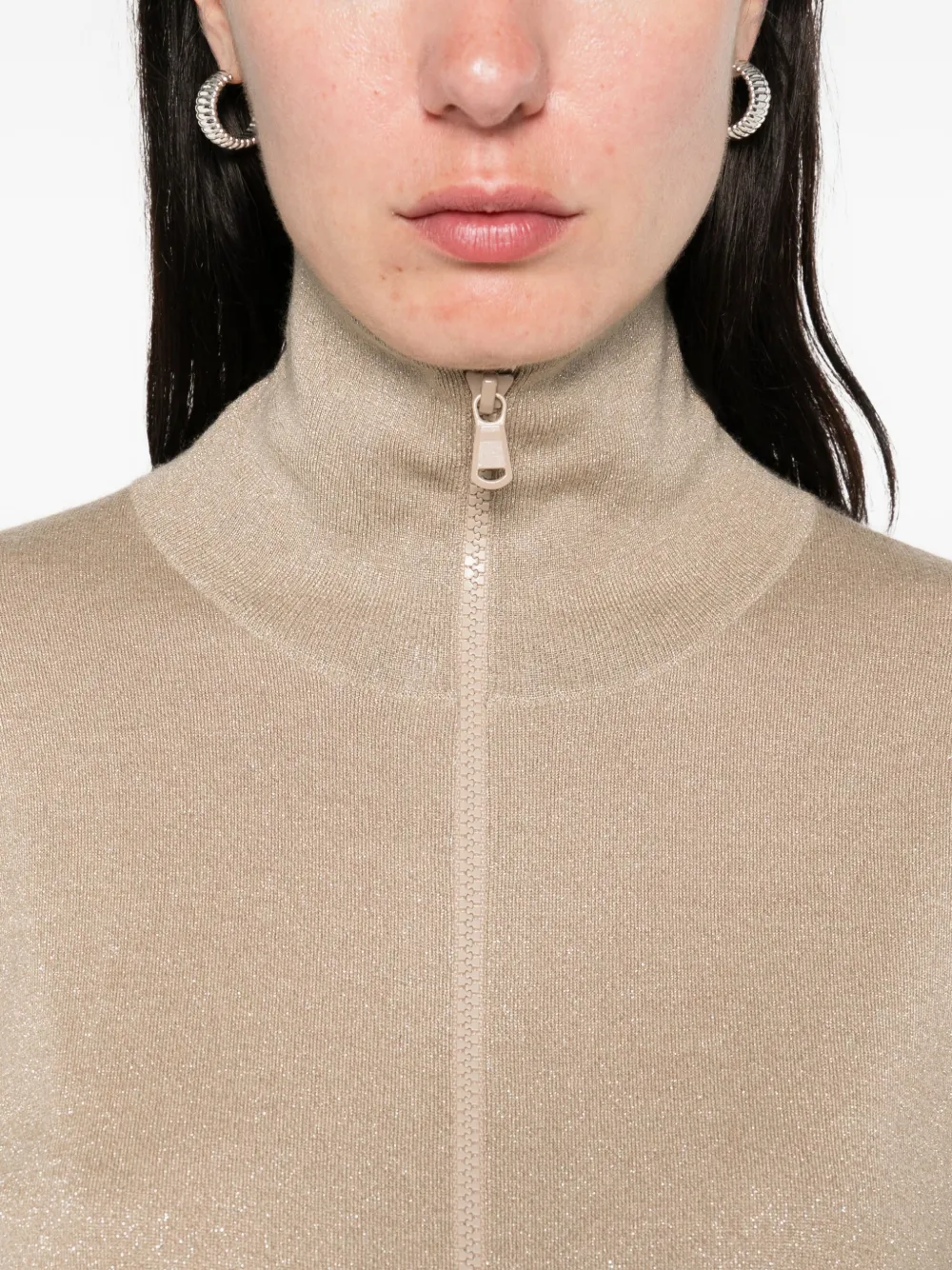 Brunello Cucinelli zip-fastening cardigan Beige