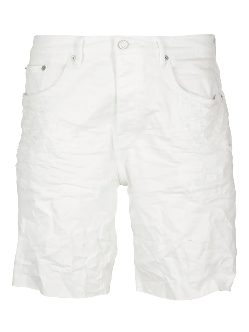 Purple Brand logo-patch shorts | White | Image 1