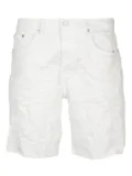 Purple Brand logo-patch shorts - White