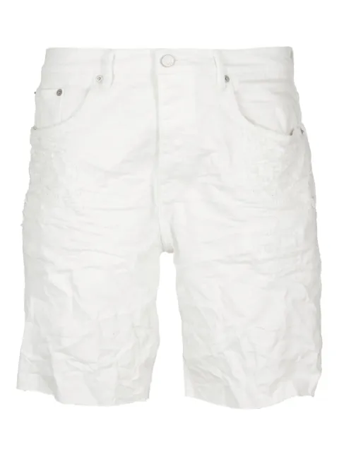 Purple Brand logo-patch shorts