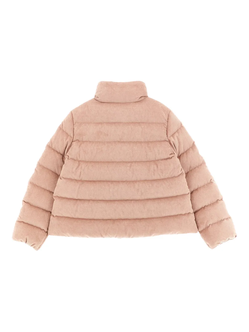 Moncler Enfant Ribfluwelen donsjack Roze