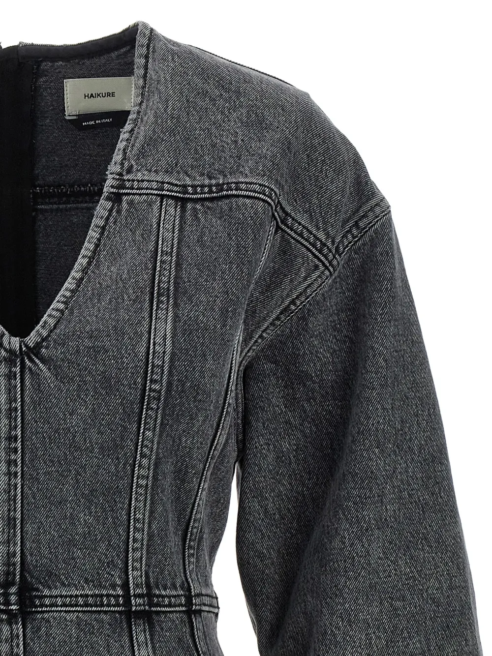 Haikure Mini-jurk met V-hals Grijs