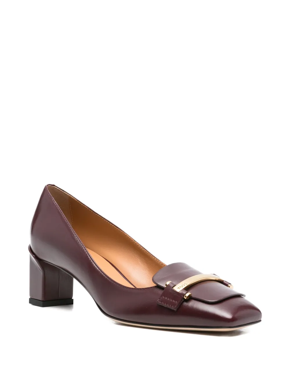 Tod's 55mm Block-heel Leather Pumps