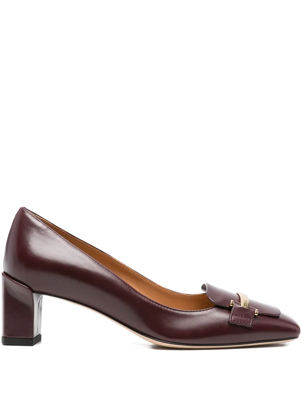 Tod's 55mm Block-heel Leather Pumps